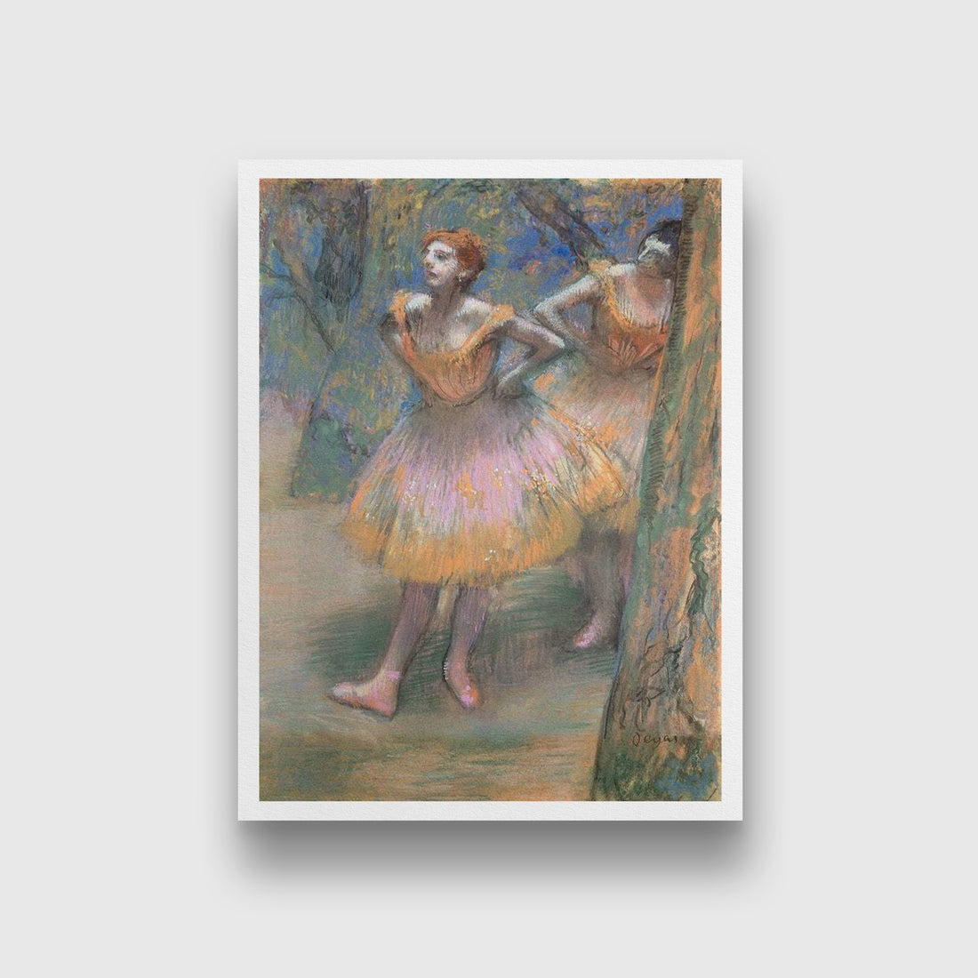 Two Dancers Painting - Meri Deewar 3 : 4 Vertical Premium Wall Art Canvas by MeriDeewar