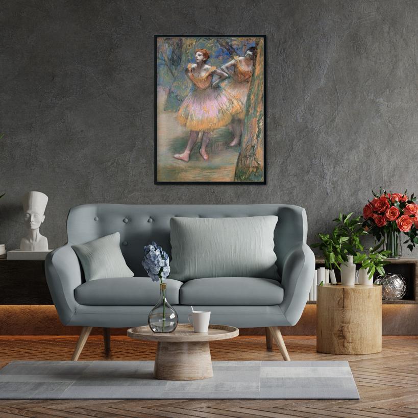 Two Dancers Painting - Meri Deewar 3 : 4 Vertical Premium Wall Art Canvas by MeriDeewar