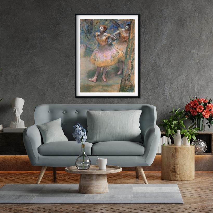Two Dancers Painting - Meri Deewar 3 : 4 Vertical Premium Wall Art Canvas by MeriDeewar