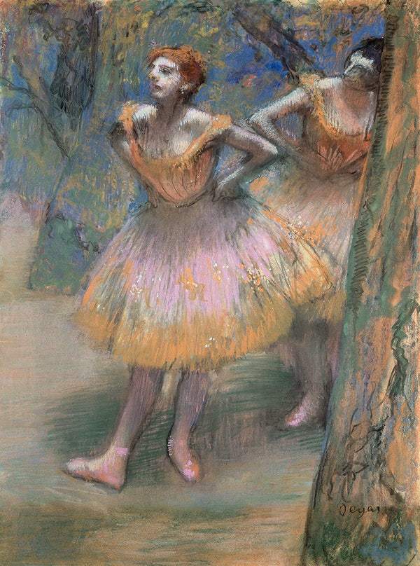 Two Dancers Painting - Meri Deewar 3 : 4 Vertical Premium Wall Art Canvas by MeriDeewar