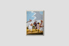 Two Hindu musicians and a highly decorated cow Painting - Meri Deewar 2 : 3 Vertical Premium Wall Art Canvas by MeriDeewar