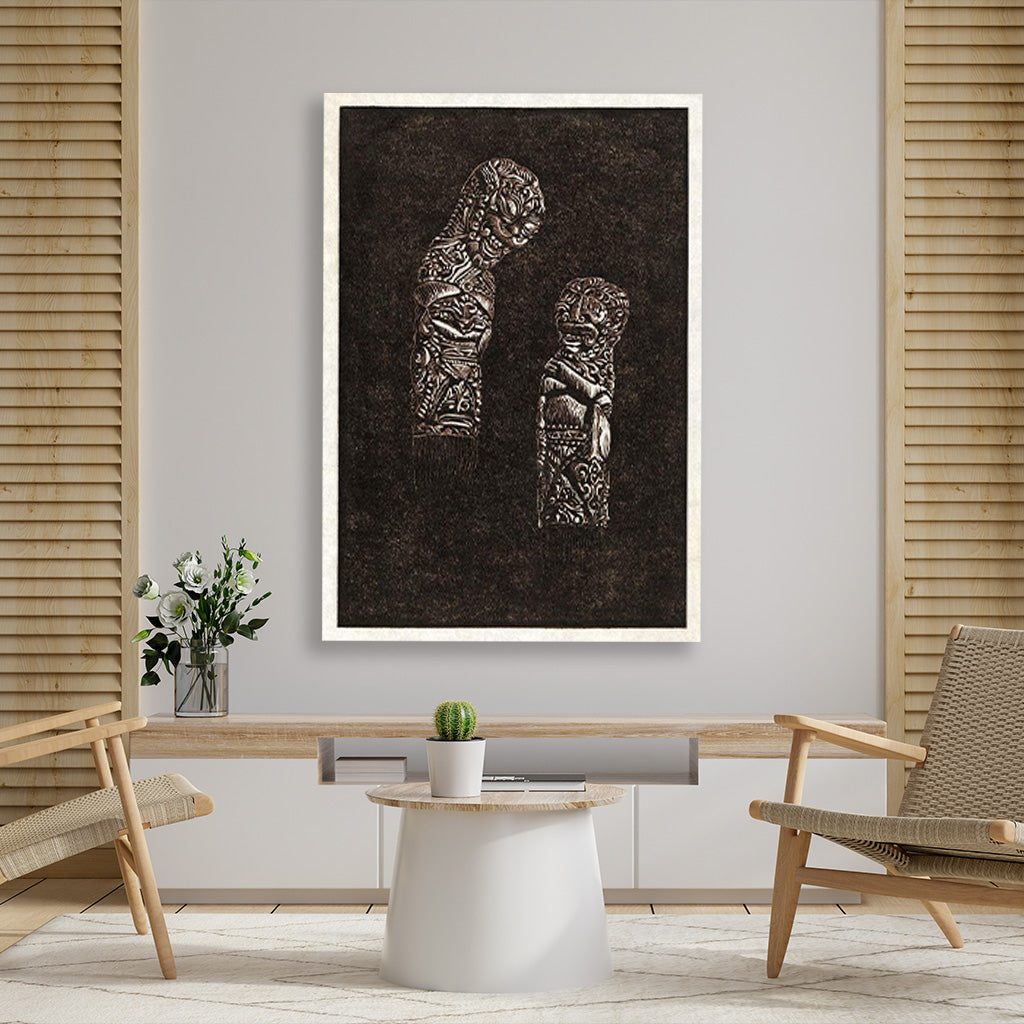 Two issues of crises Reijer Stolk Painting - Meri Deewar 2 : 3 Vertical Premium Wall Art Canvas by MeriDeewar