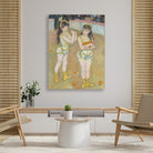Two Little Circus Girls Painting - Meri Deewar 3 : 4 Vertical Premium Wall Art Canvas by MeriDeewar