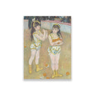 Two Little Circus Girls Painting - Meri Deewar 3 : 4 Vertical Premium Wall Art Canvas by MeriDeewar
