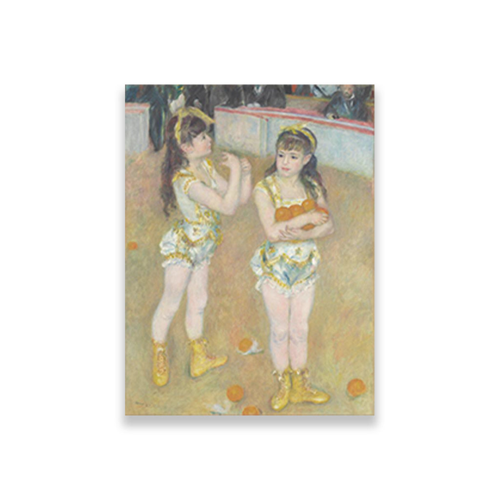 Two Little Circus Girls Painting - Meri Deewar 3 : 4 Vertical Premium Wall Art Canvas by MeriDeewar