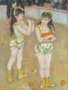 Two Little Circus Girls Painting - Meri Deewar 3 : 4 Vertical Premium Wall Art Canvas by MeriDeewar