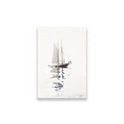 Two–masted Schooner with Dory painting - Meri Deewar 2 : 3 Vertical Premium Wall Art Canvas by MeriDeewar