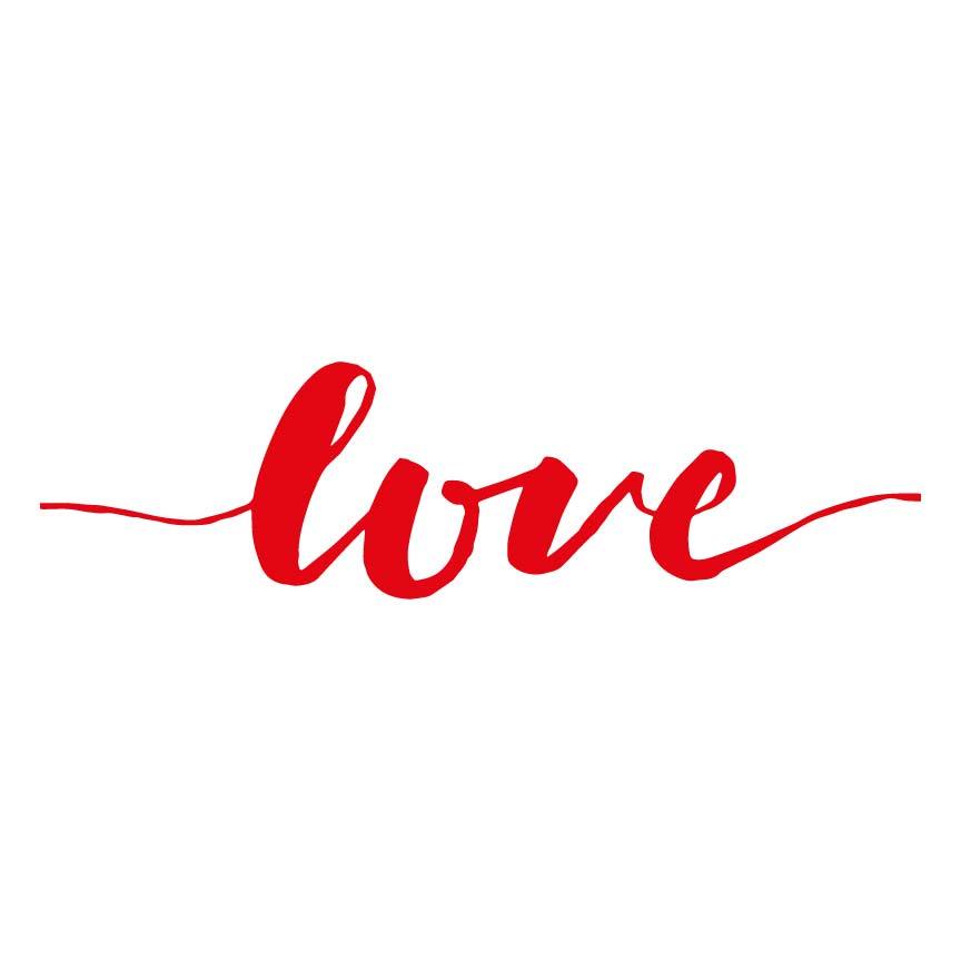 Typography love Poster- Meri Deewar Poster A3 / Poster Premium Wall Art Canvas by MeriDeewar