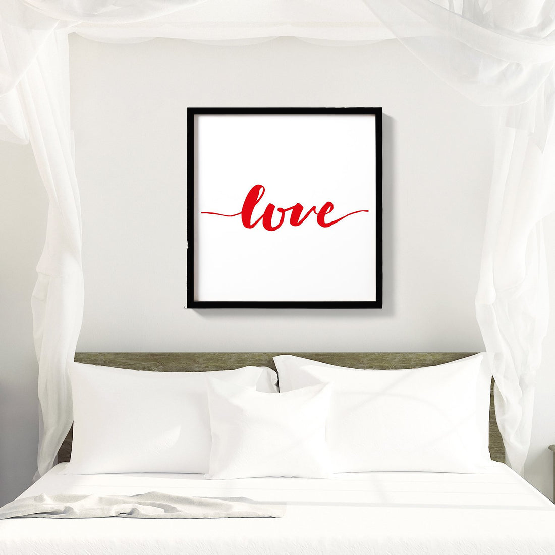 Typography love Poster- Meri Deewar Poster A3 / Poster Premium Wall Art Canvas by MeriDeewar