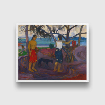 Under the Pandanus Painting - Meri Deewar 4 :5 Vertical Premium Wall Art Canvas by MeriDeewar