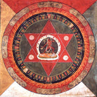 Unique Mandala of Vajrayogini Painting 1 : 1 Square Premium Wall Art Canvas by MeriDeewar