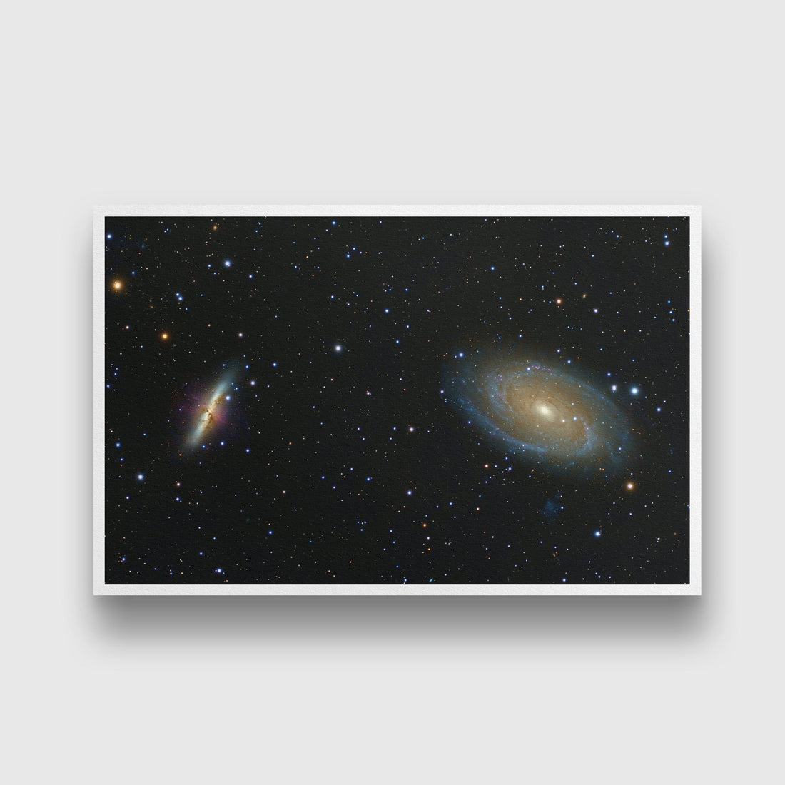 Universe in the night sky painting - Meri Deewar 3 : 2 Horizontal Premium Wall Art Canvas by MeriDeewar
