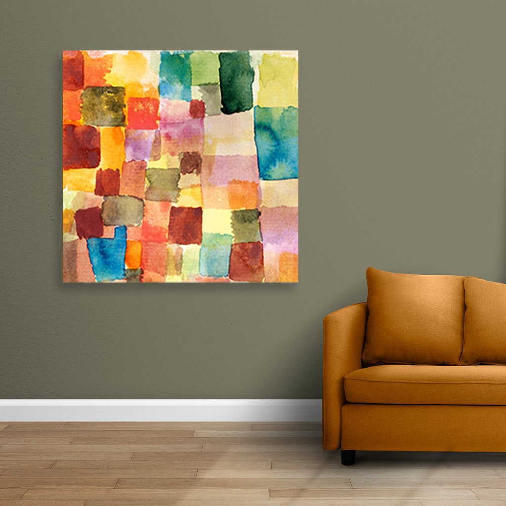 Untitled by Paul Klee painting - Meri Deewar 1 : 1 Square Premium Wall Art Canvas by MeriDeewar