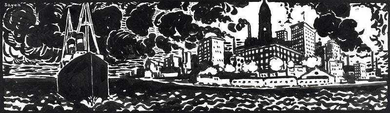 Urban Cityspace- Meri Deewar Panorama Paintings Premium Wall Art Canvas by MeriDeewar