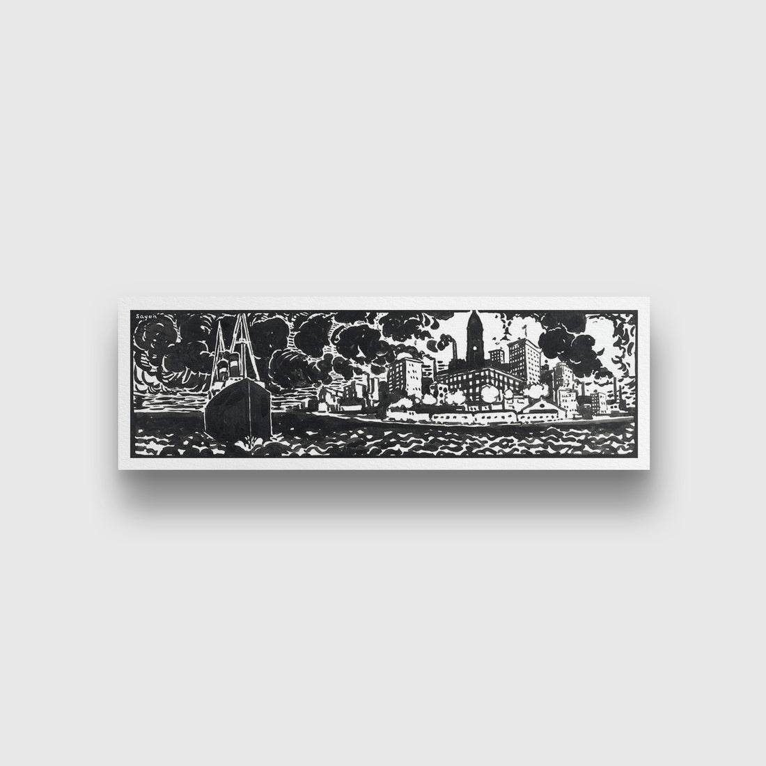 Urban Cityspace- Meri Deewar Panorama Paintings Premium Wall Art Canvas by MeriDeewar