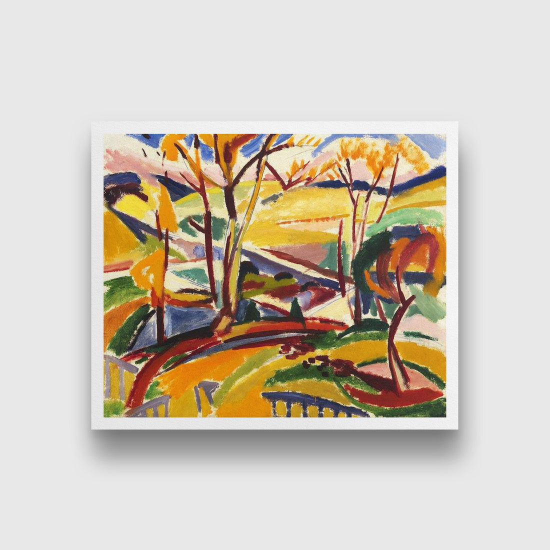 Valley Falls Henry Lyman Saÿen Painting - MeriDeewar 6 : 5 Horizontal Premium Wall Art Canvas by MeriDeewar