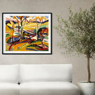 Valley Falls Henry Lyman Saÿen Painting - MeriDeewar 6 : 5 Horizontal Premium Wall Art Canvas by MeriDeewar