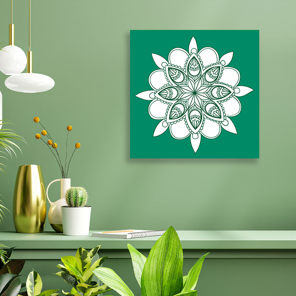 vam yoga chakara painting 1 : 1 Square Premium Wall Art Canvas by MeriDeewar