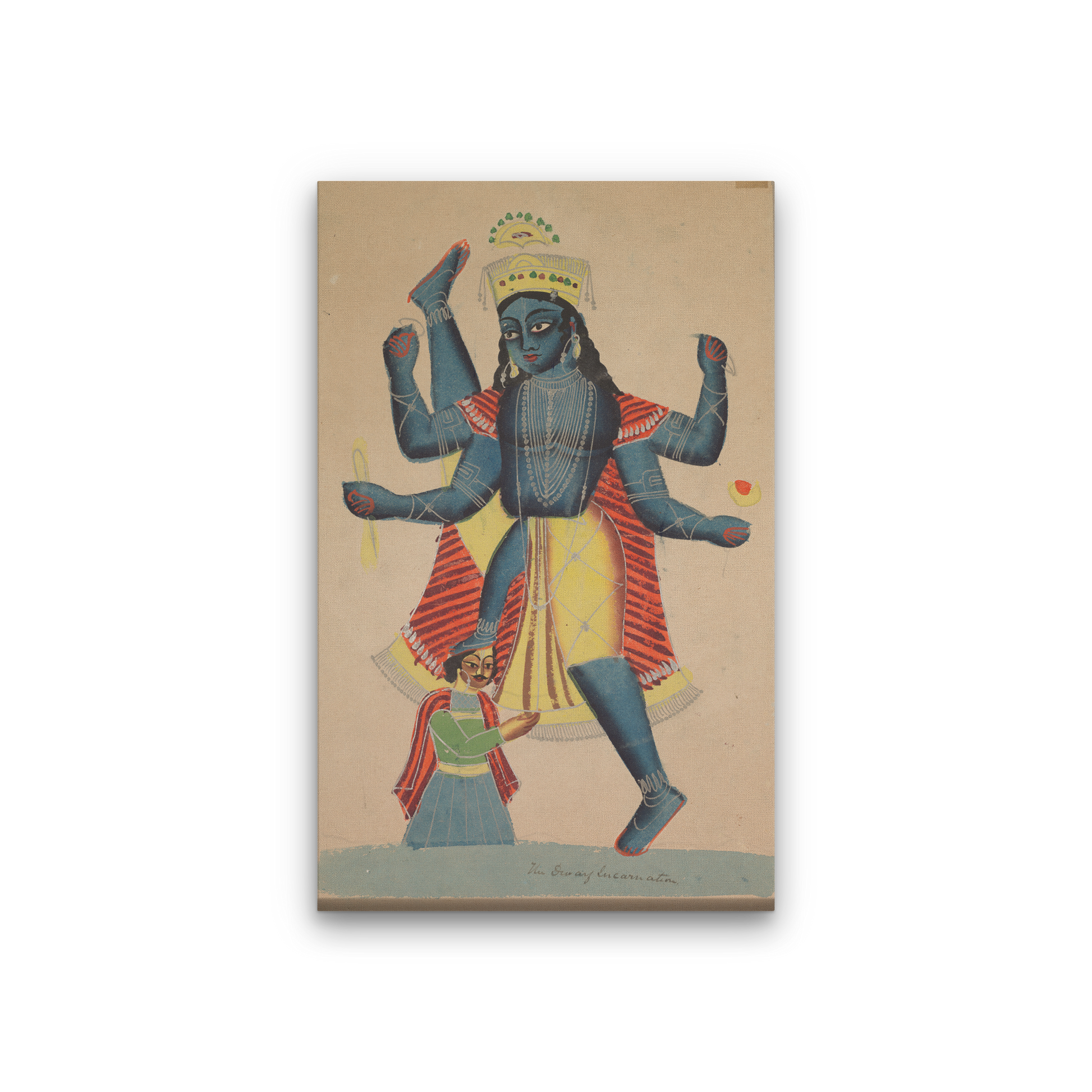 Vamana Avatar Painting 2 : 3 Vertical Premium Wall Art Canvas by MeriDeewar