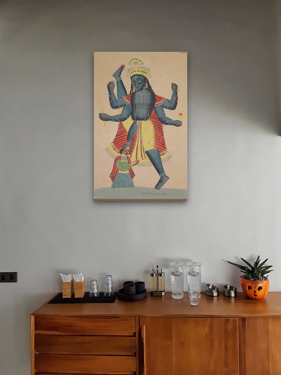 Vamana Avatar Painting 2 : 3 Vertical Premium Wall Art Canvas by MeriDeewar
