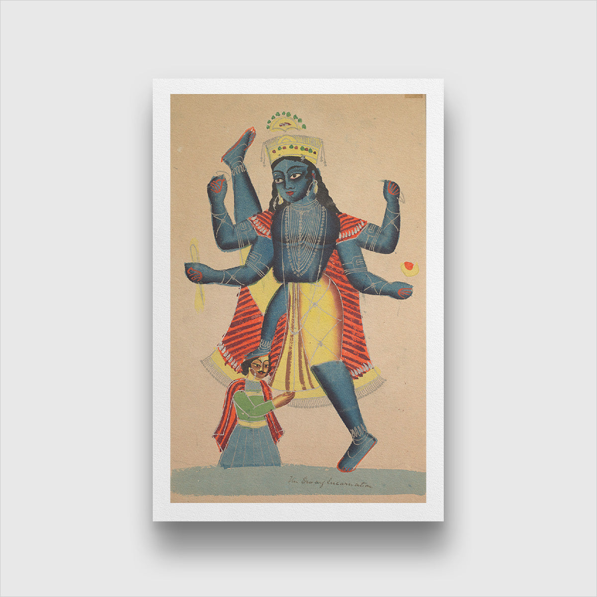 Vamana Avatar Painting 2 : 3 Vertical Premium Wall Art Canvas by MeriDeewar