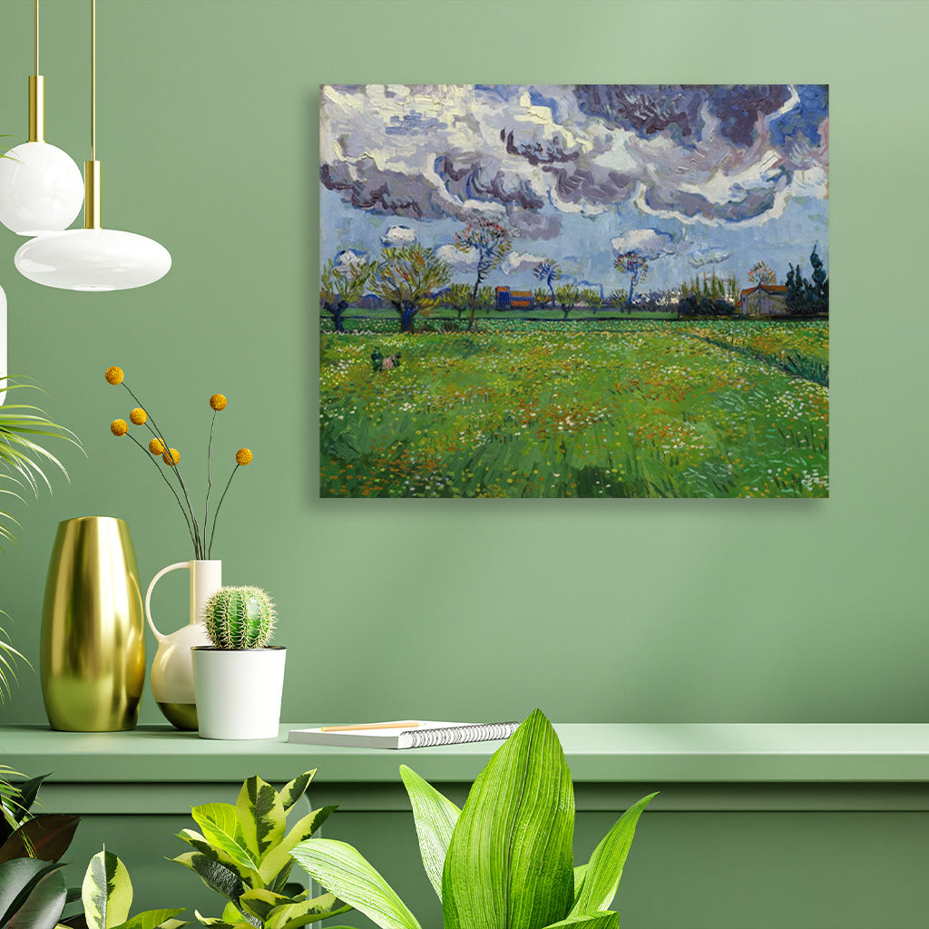 van gogh paysage Painting - Meri Deewar 5 : 4 Horizontal Premium Wall Art Canvas by MeriDeewar