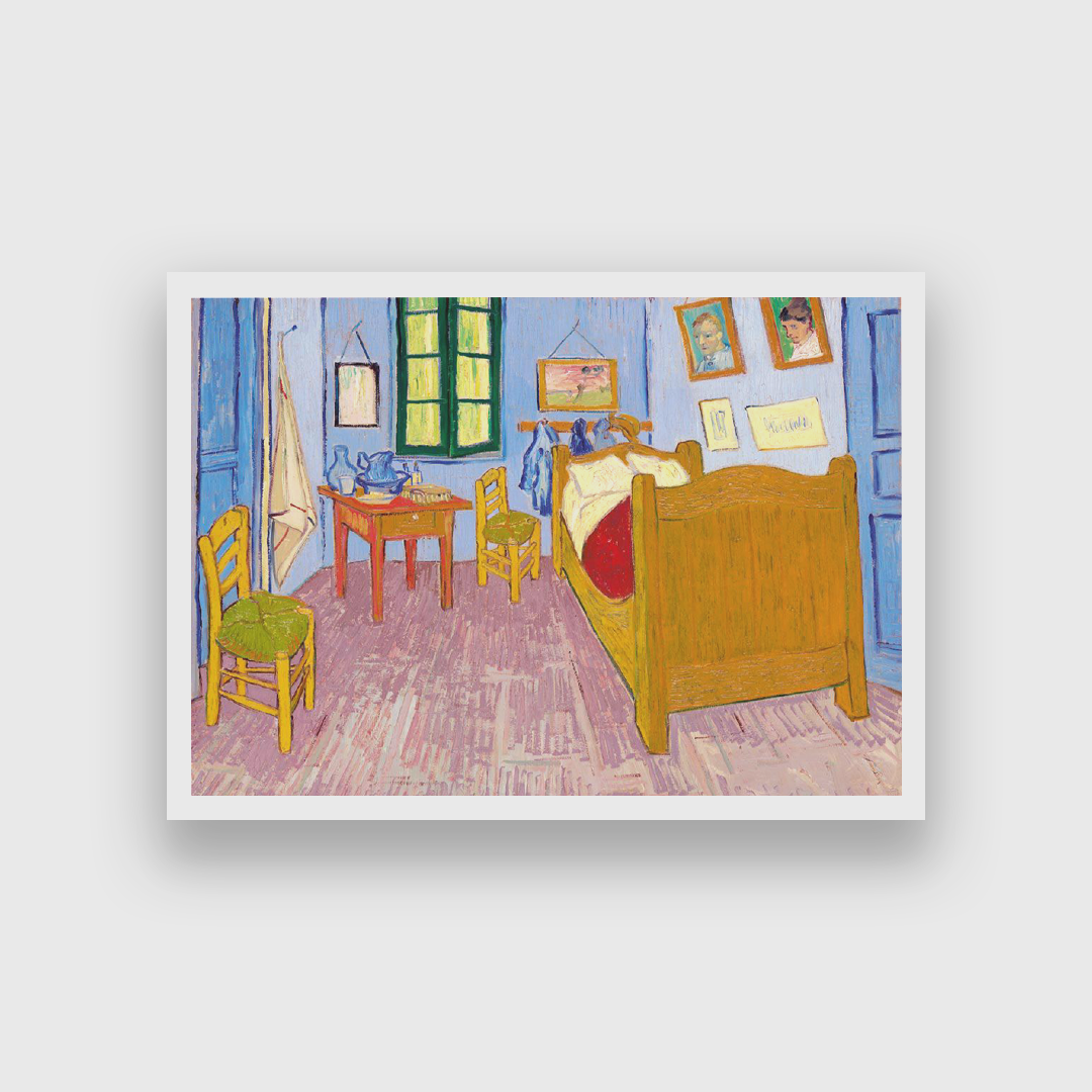 Van Gogh's Bedroom in Arles Painting 3 : 2 Horizontal Premium Wall Art Canvas by MeriDeewar