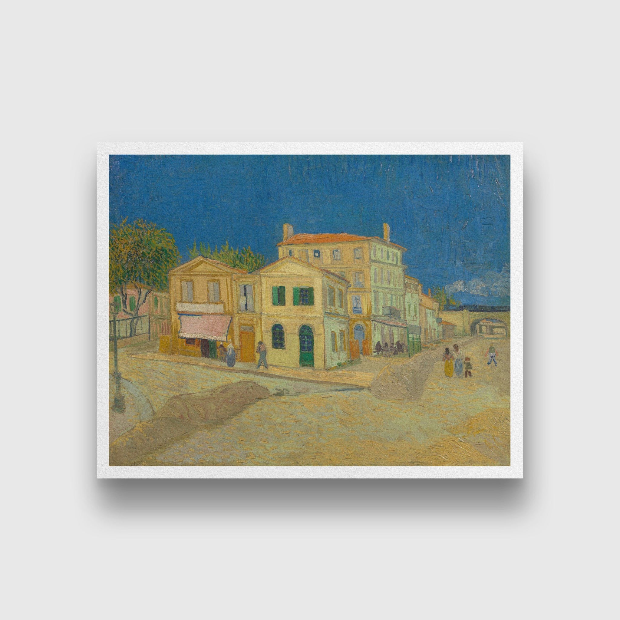 van gogh THE YELLOW HOUSE Painting - Meri Deewar 4 : 3 Horizontal Premium Wall Art Canvas by MeriDeewar