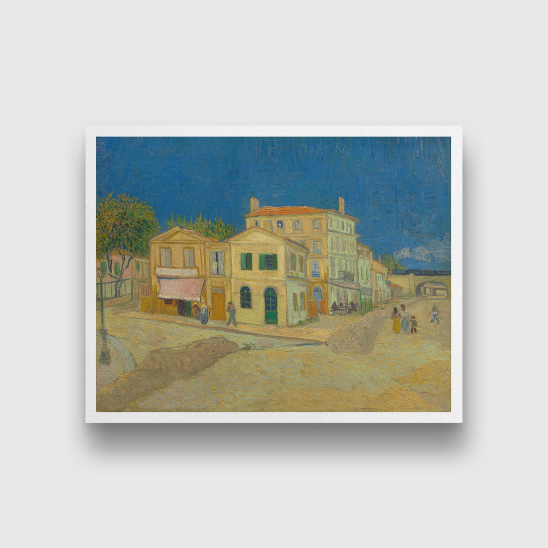 van gogh THE YELLOW HOUSE Painting - Meri Deewar 4 : 3 Horizontal Premium Wall Art Canvas by MeriDeewar