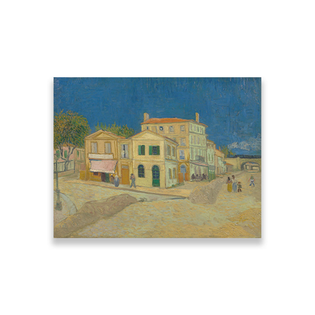 van gogh THE YELLOW HOUSE Painting - Meri Deewar 4 : 3 Horizontal Premium Wall Art Canvas by MeriDeewar