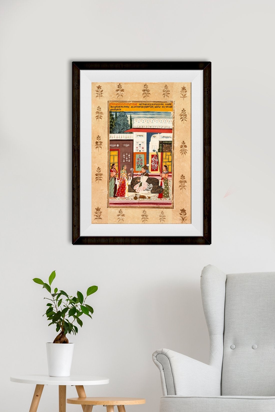 Varadi Ragini, Fourth Wife of Dipak Raga, Folio from a Ragamala (Garland of Melodies) Painting - Meri Deewar 2 : 3 Vertical Premium Wall Art Canvas by MeriDeewar