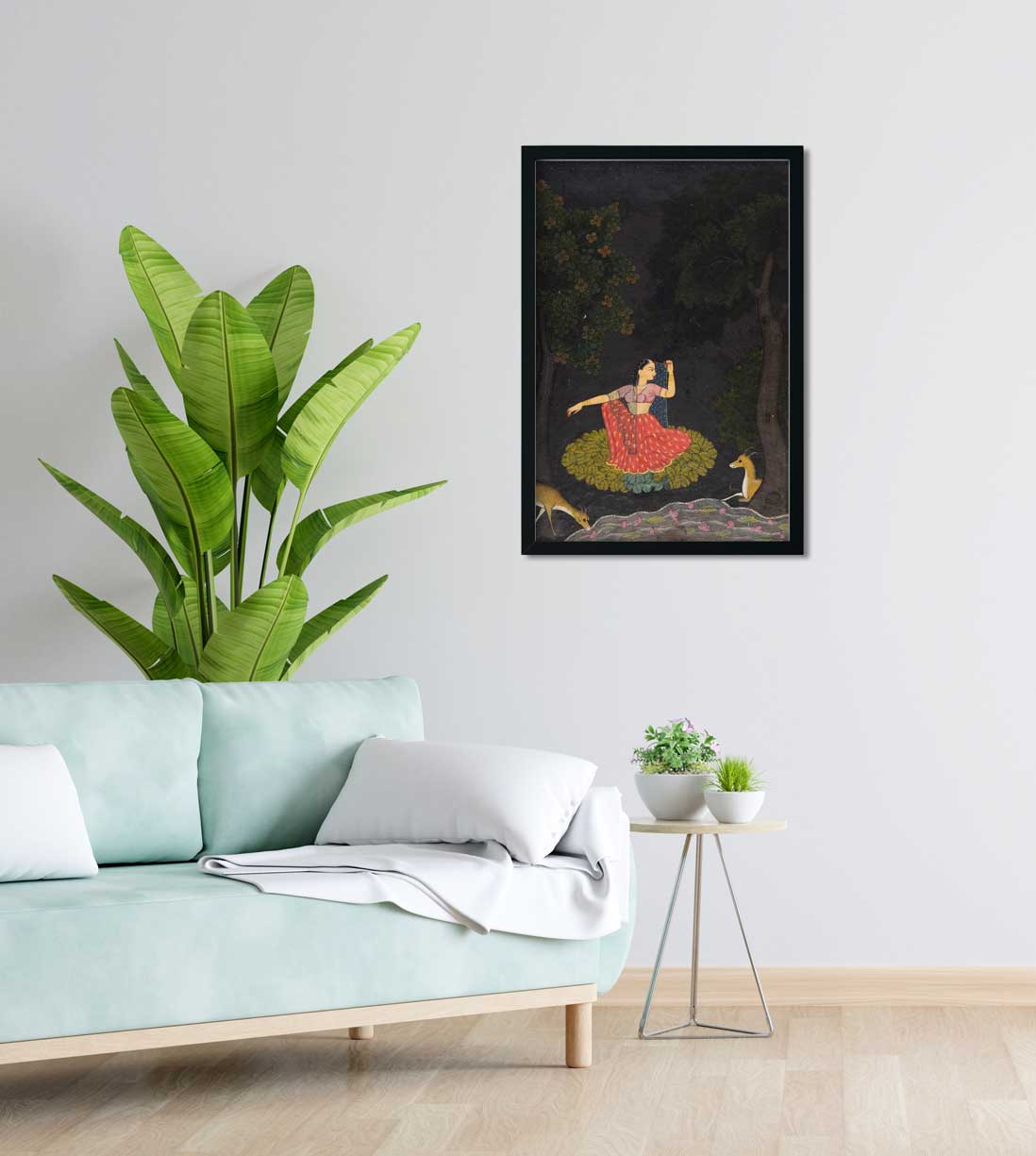 Vasaksajja Nayika Painting 2 : 3 Vertical Premium Wall Art Canvas by MeriDeewar