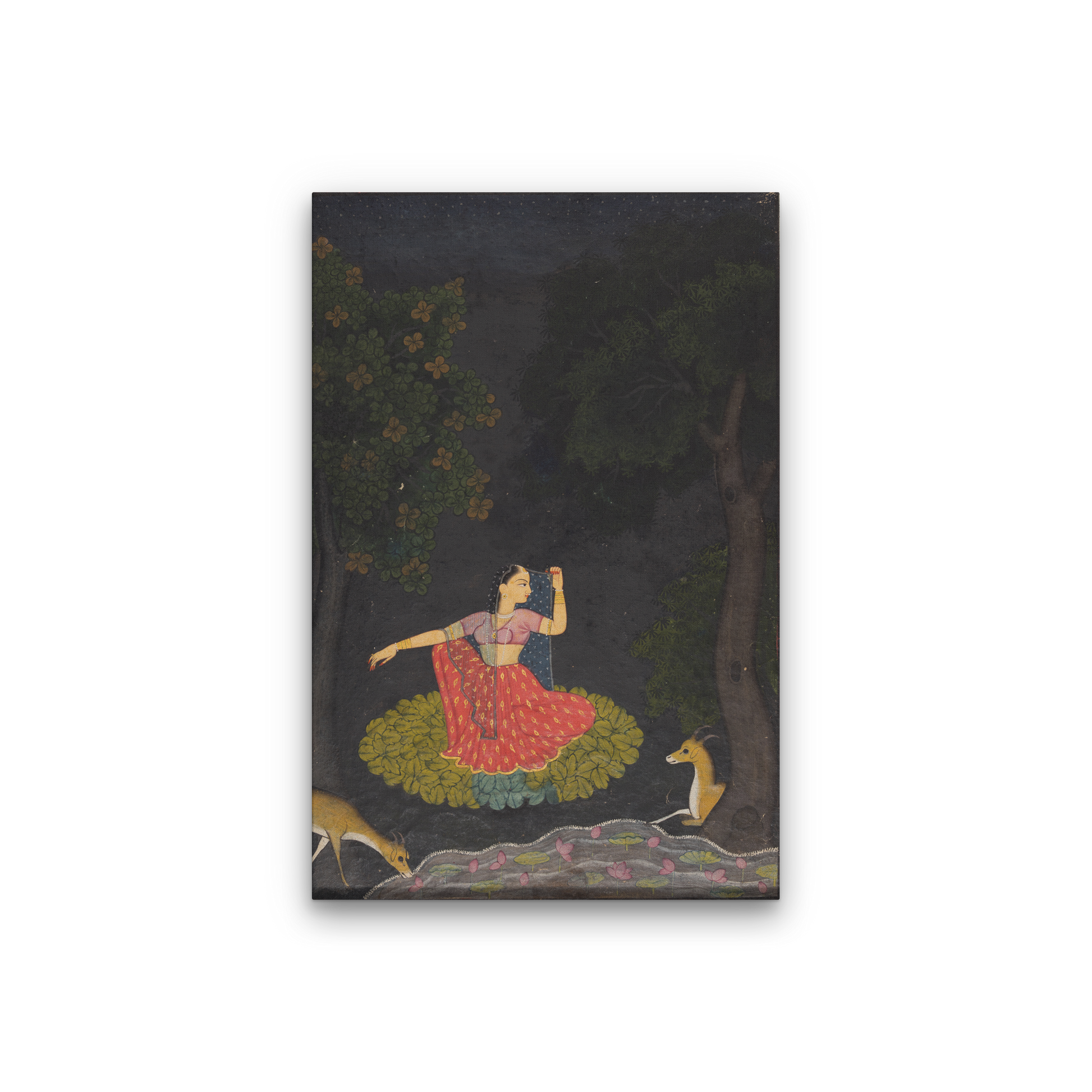 Vasaksajja Nayika Painting 2 : 3 Vertical Premium Wall Art Canvas by MeriDeewar