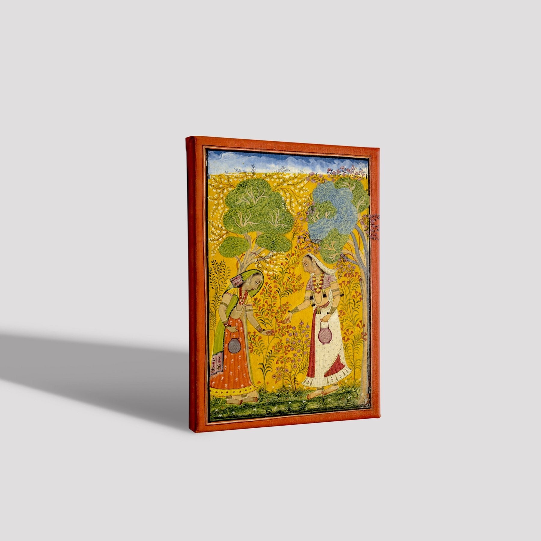 Vasanti Ragini, Wife of Hindol Raga Painting - Meri Deewar 4 :5 Vertical Premium Wall Art Canvas by MeriDeewar