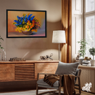 Vase Flower Wall Painting 4 : 3 Horizontal Premium Wall Art Canvas by MeriDeewar