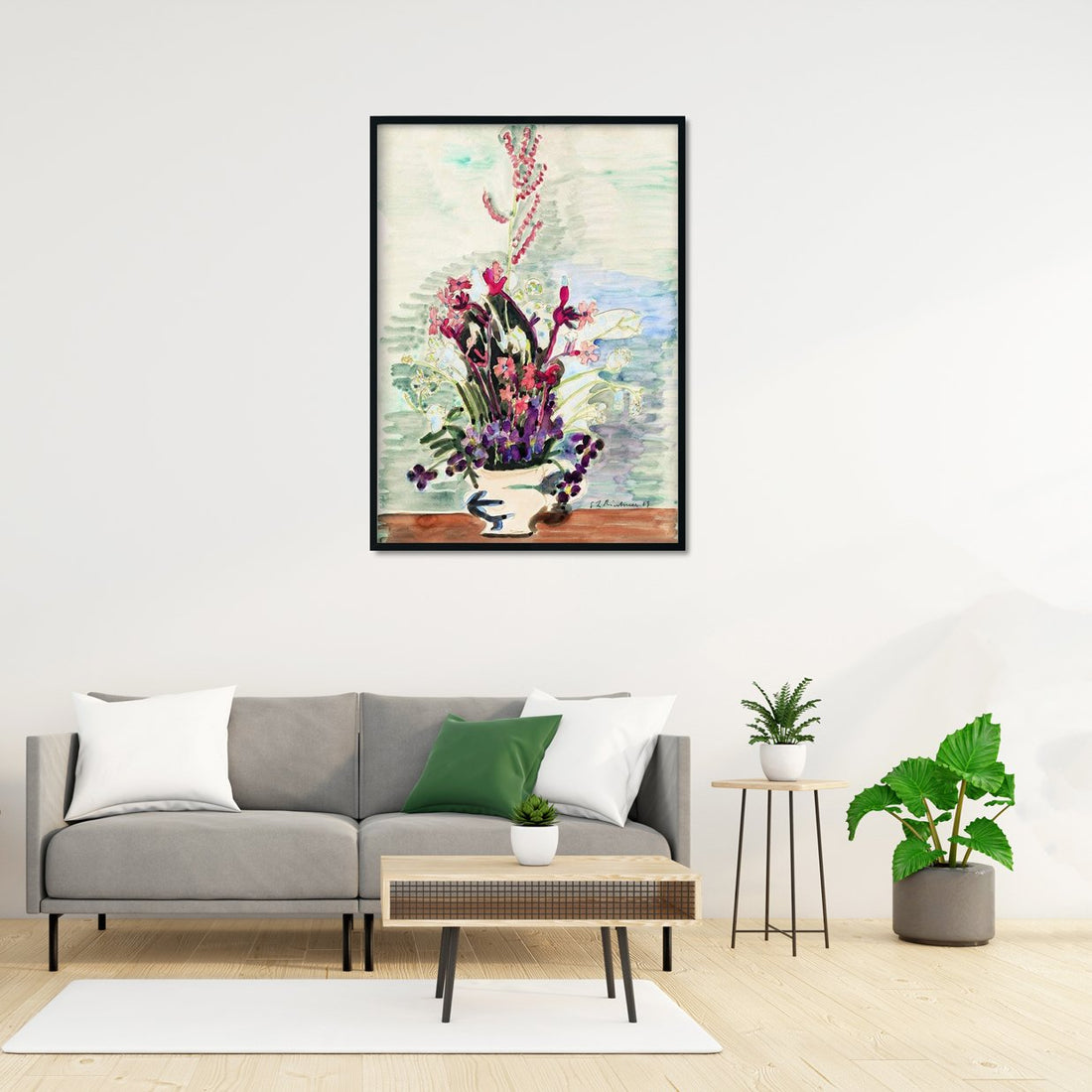 Vase of Flowers Painting - MeriDeewar 2 : 3 Vertical Premium Wall Art Canvas by MeriDeewar