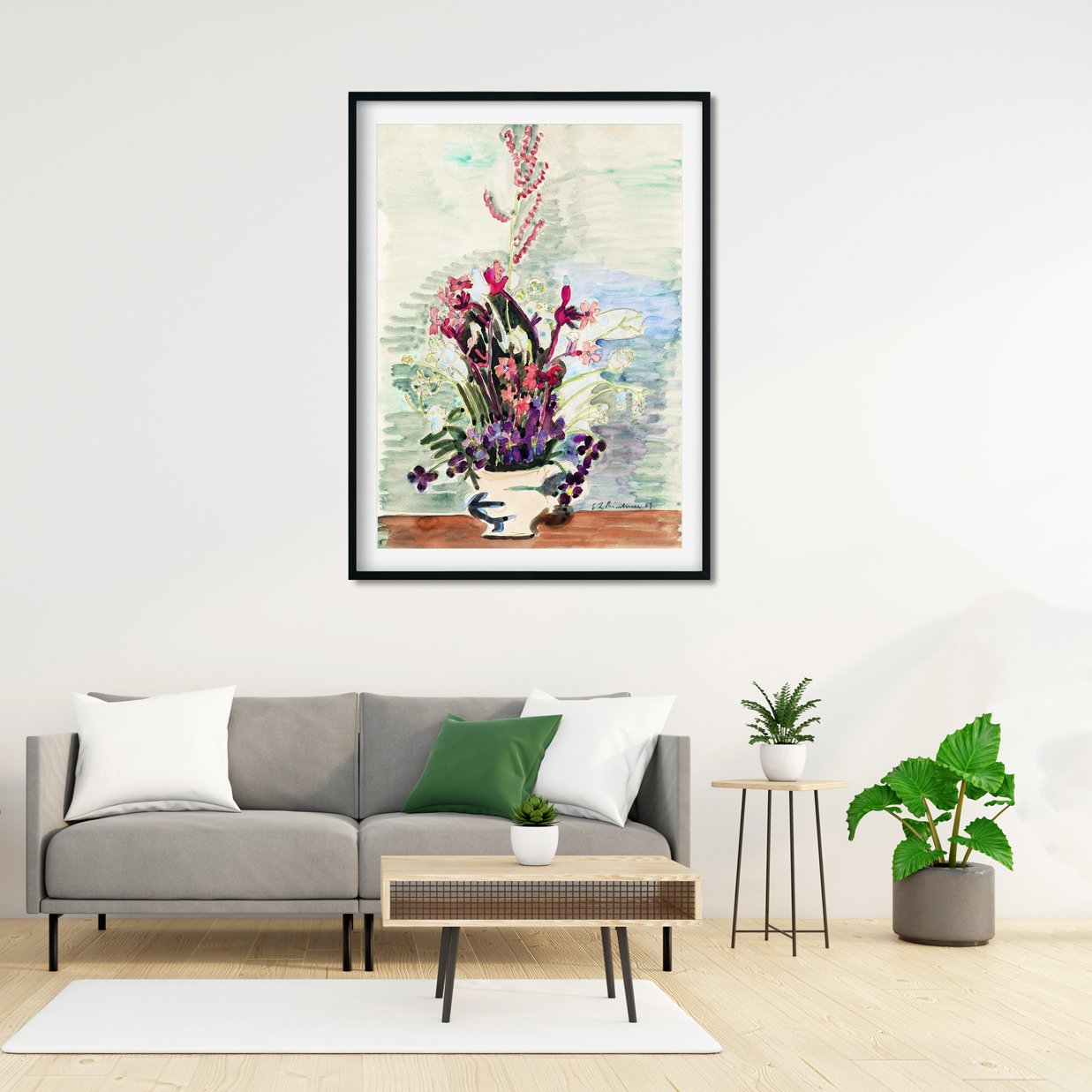 Vase of Flowers Painting - MeriDeewar 2 : 3 Vertical Premium Wall Art Canvas by MeriDeewar