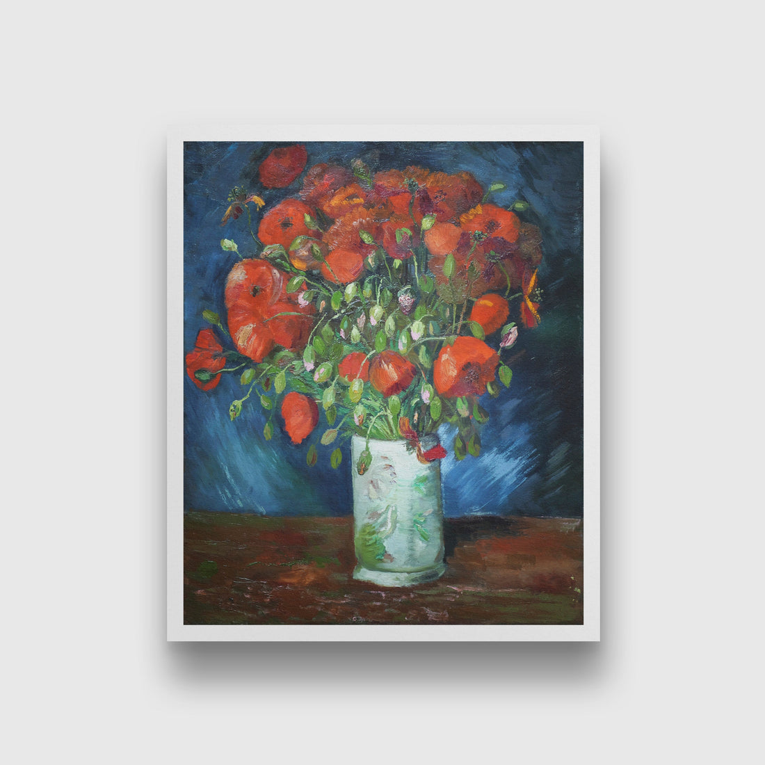 Vase with Poppies (1886) famous painting 5 : 6 Vertical Premium Wall Art Canvas by MeriDeewar
