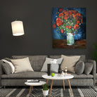 Vase with Poppies (1886) famous painting 5 : 6 Vertical Premium Wall Art Canvas by MeriDeewar