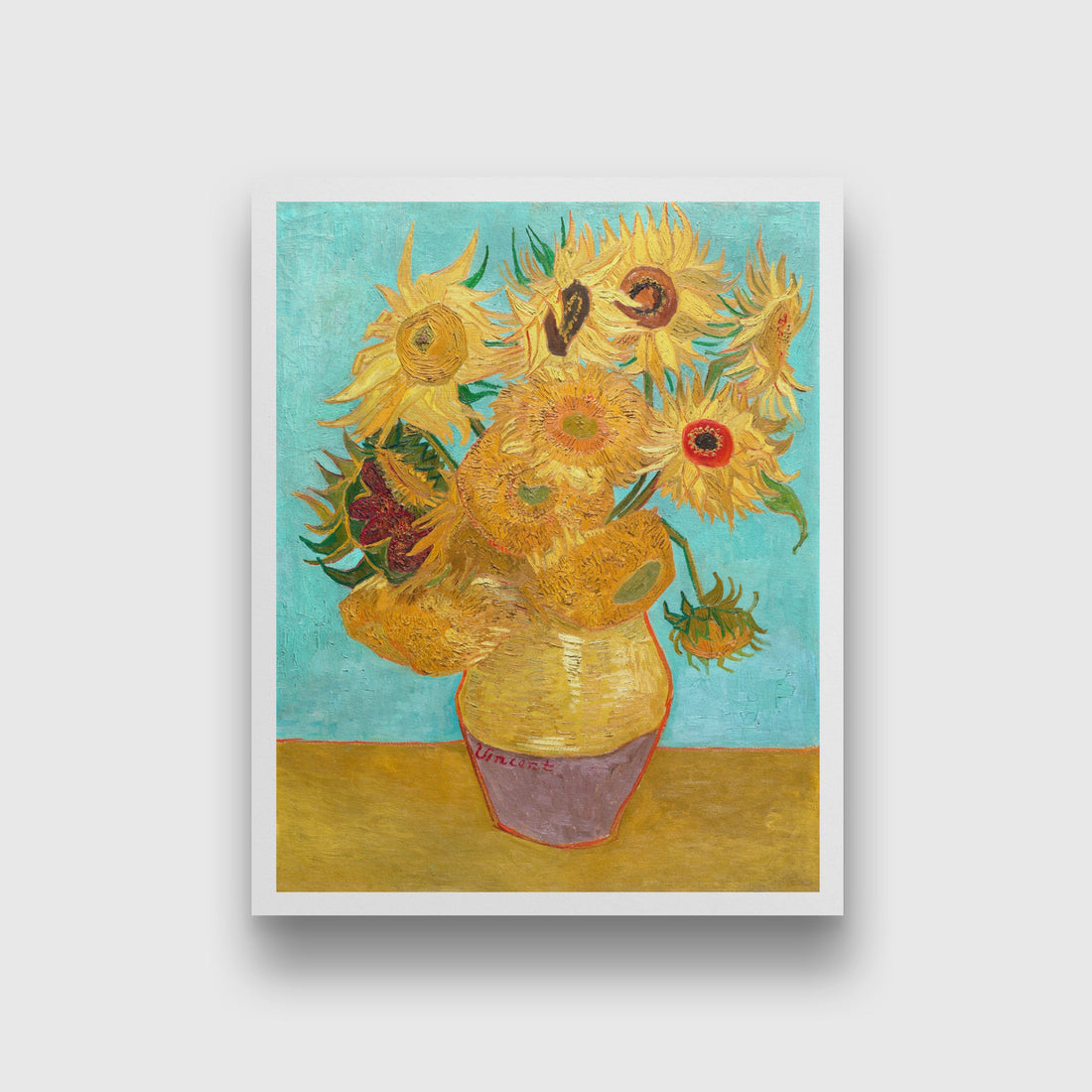 Vase with Twelve Sunflowers  (1888–1889) 5 : 6 Vertical Premium Wall Art Canvas by MeriDeewar