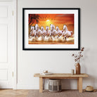 Vastu Seven Horses Painting - Meri Deewar 3 : 2 Horizontal Premium Wall Art Canvas by MeriDeewar