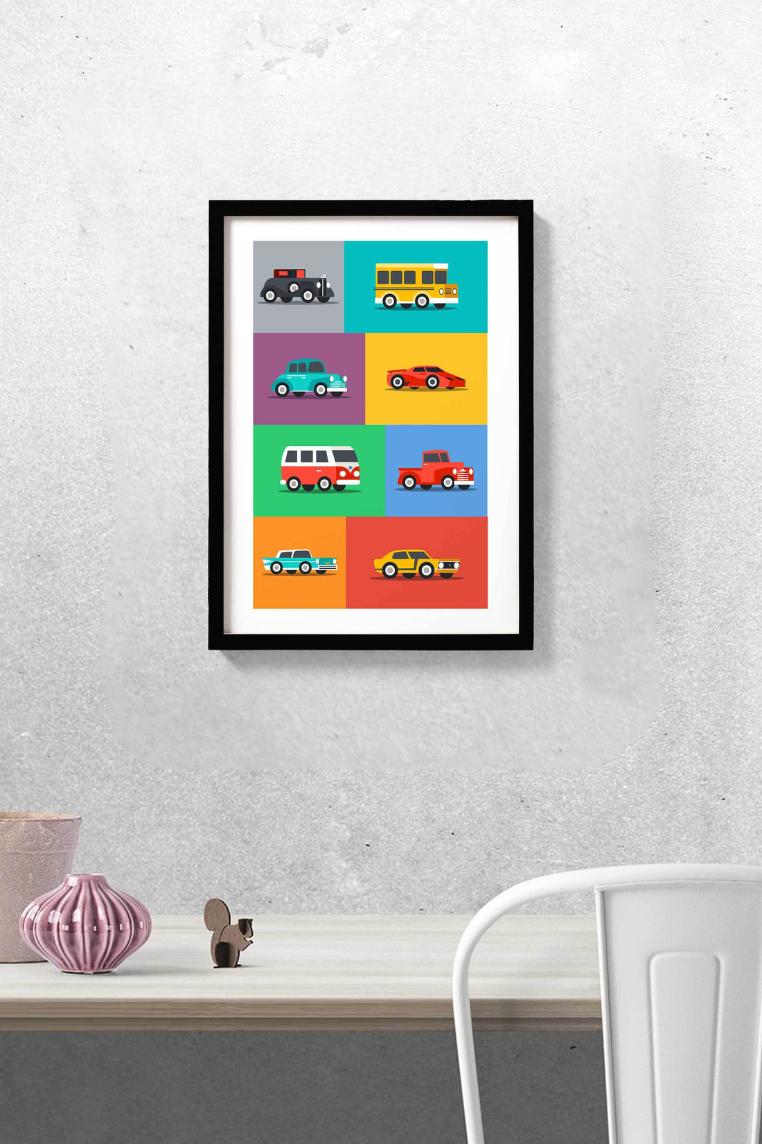 Vehicle Chart Painting - Meri Deewar 2 : 3 Vertical Premium Wall Art Canvas by MeriDeewar