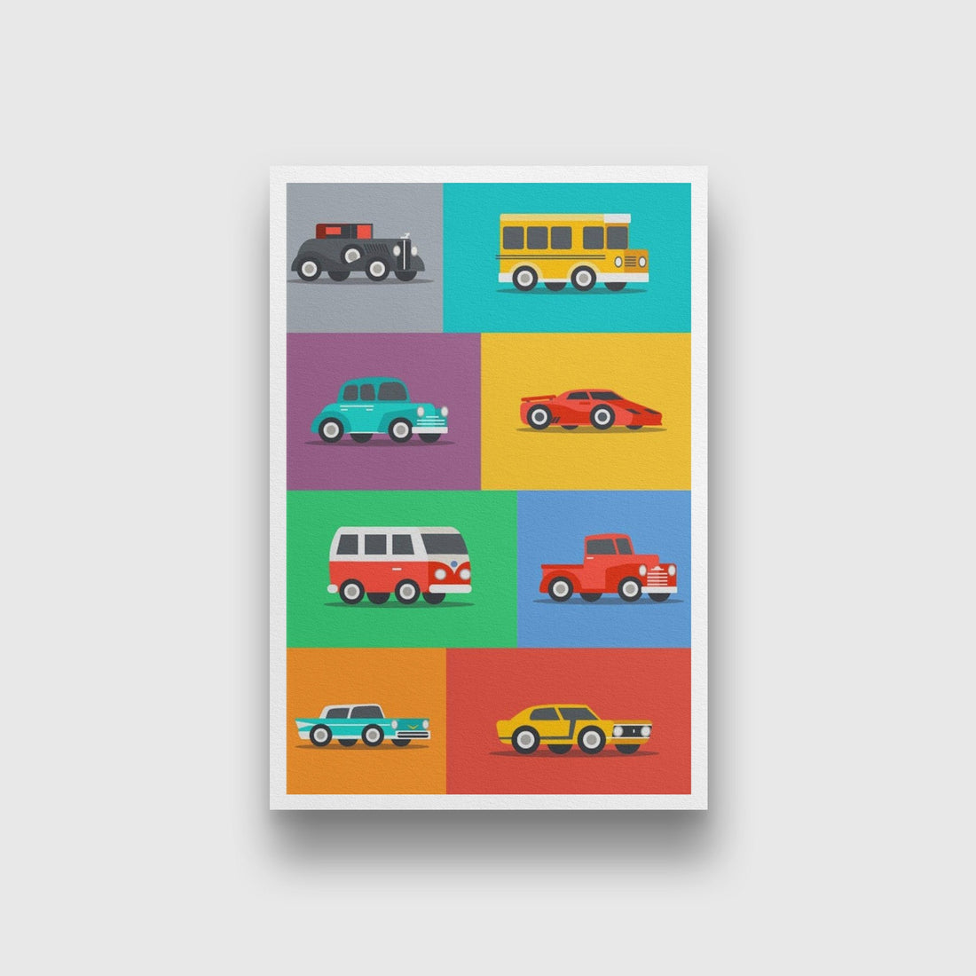 Vehicle Chart Painting - Meri Deewar 2 : 3 Vertical Premium Wall Art Canvas by MeriDeewar
