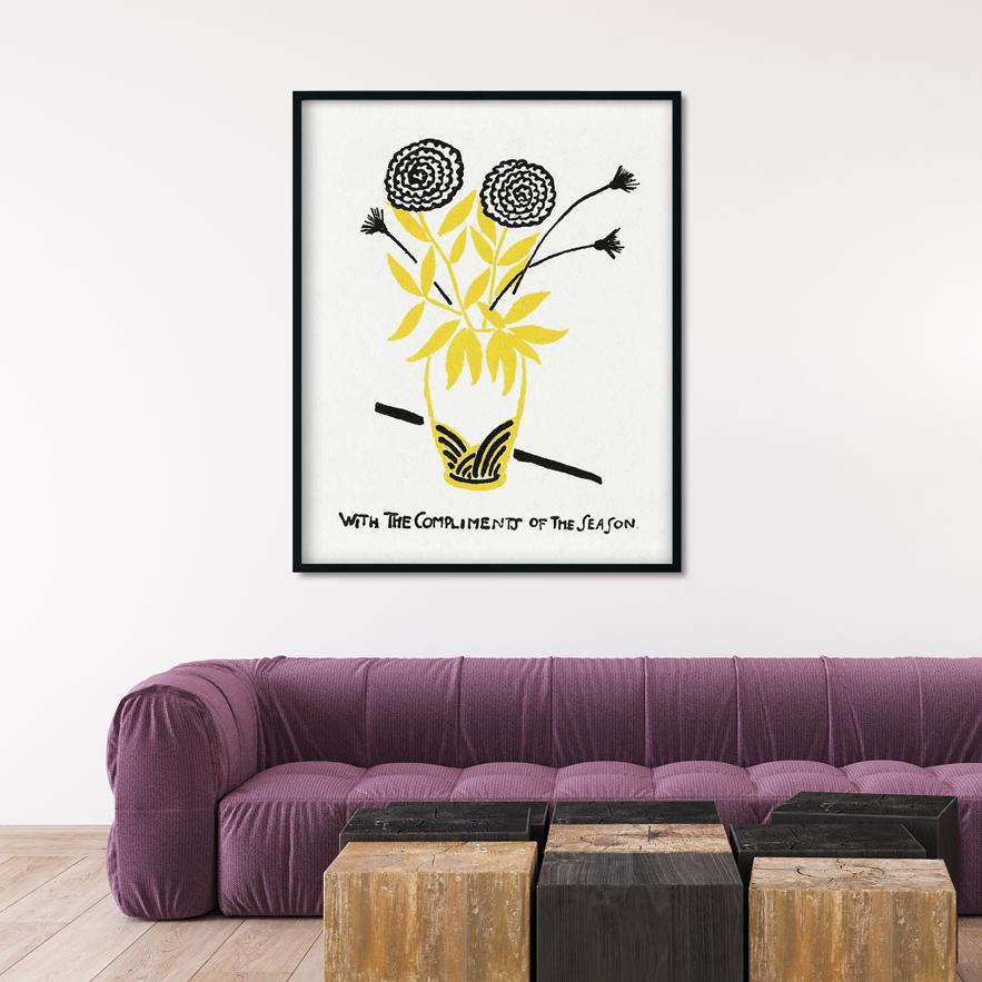 Vertical With the Compliments of the Season Painting - Meri Deewar 4 :5 Vertical Premium Wall Art Canvas by MeriDeewar