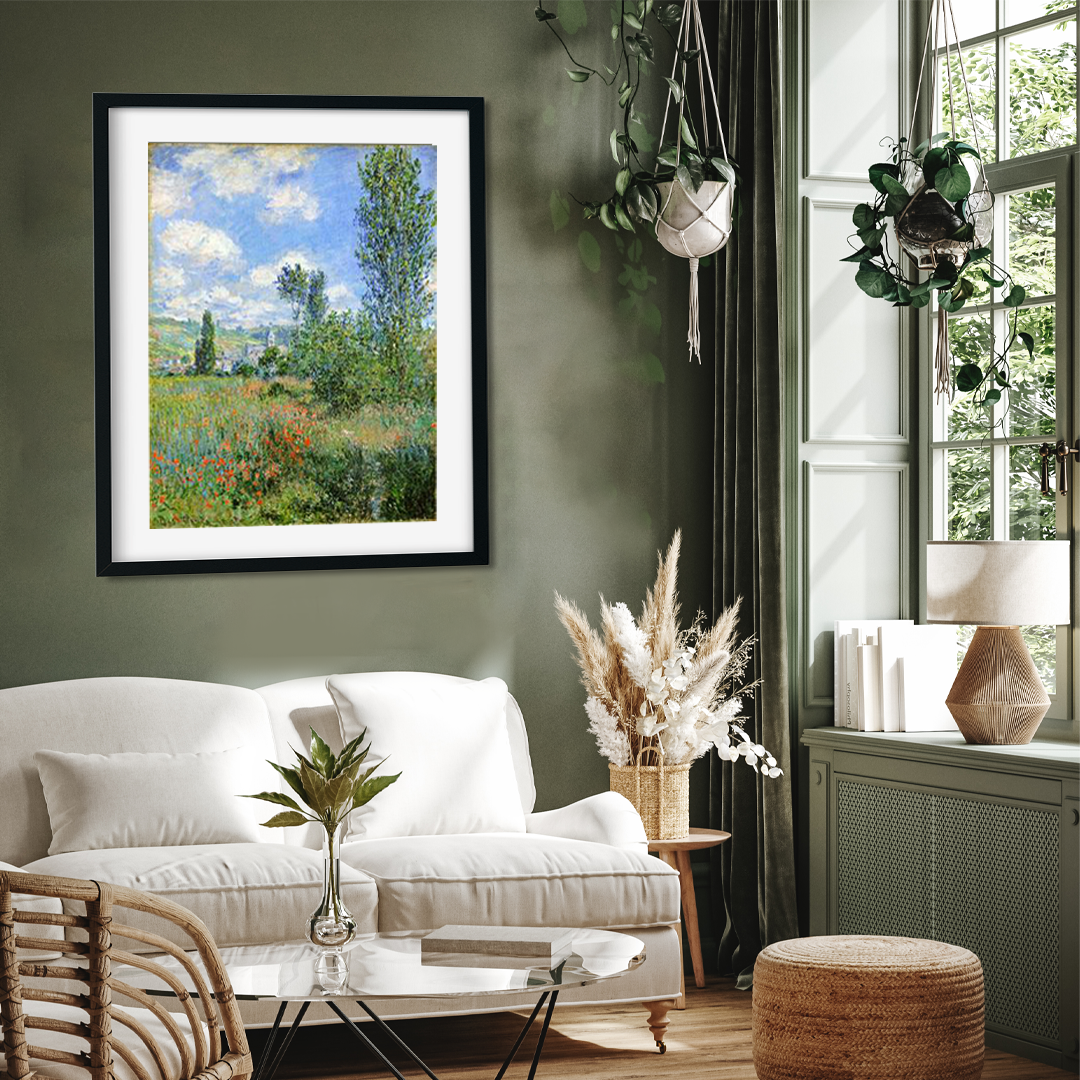 Vetheuil by Claude Monet Painting 3 : 4 Vertical Premium Wall Art Canvas by MeriDeewar