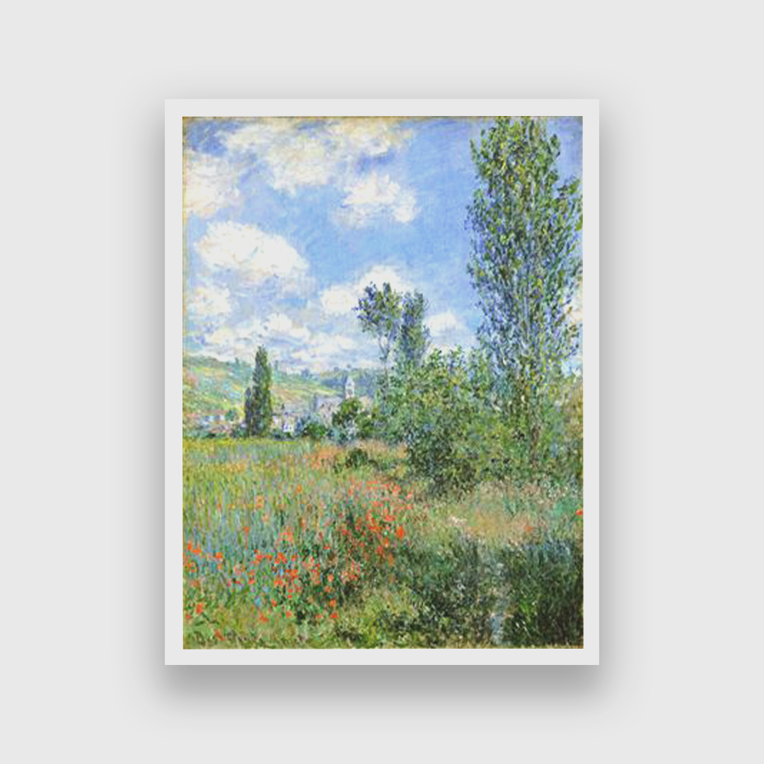 Vetheuil by Claude Monet Painting 3 : 4 Vertical Premium Wall Art Canvas by MeriDeewar