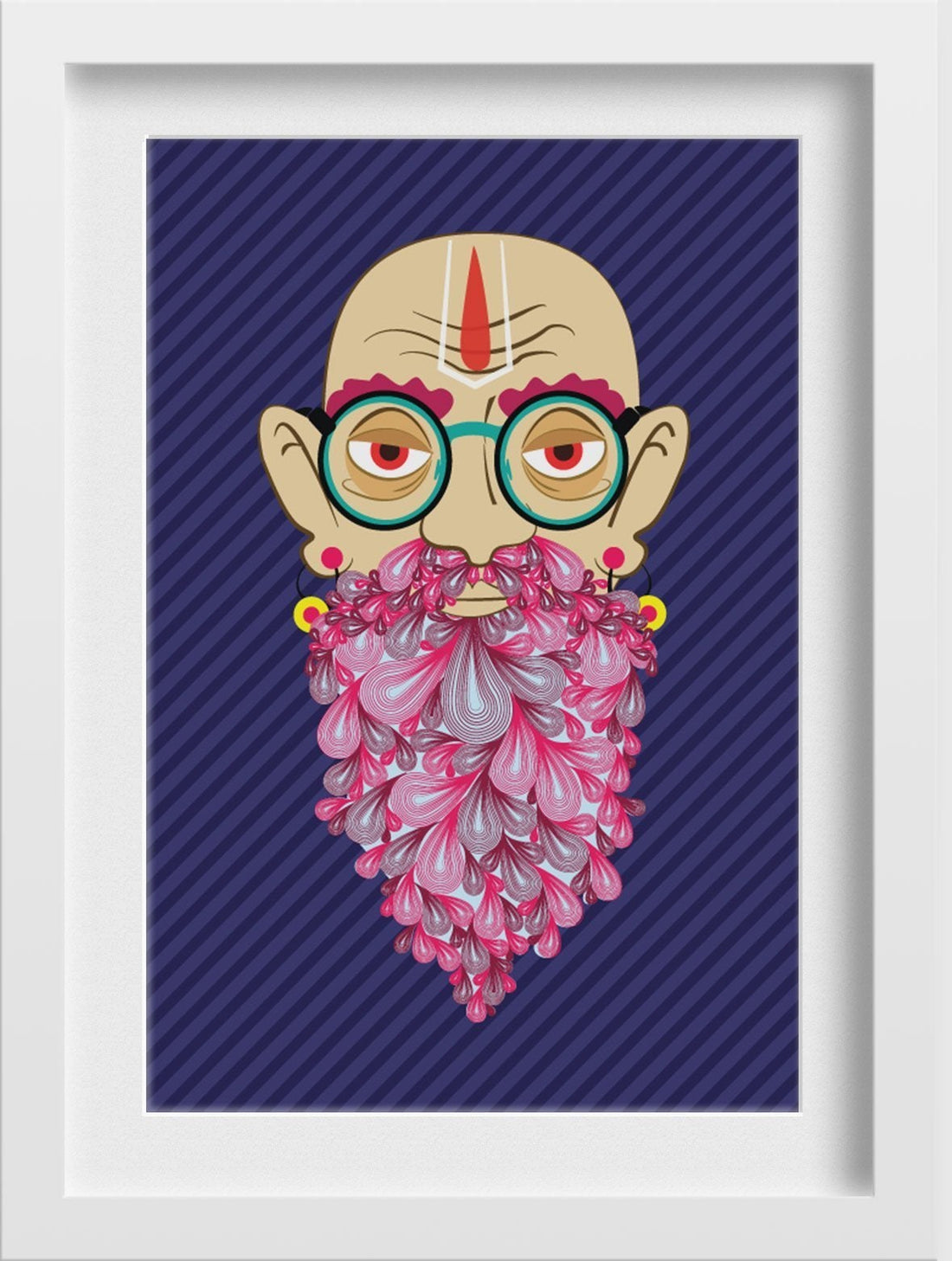 vibrant sadhu Painting - Meri Deewar 2 : 3 Vertical Premium Wall Art Canvas by MeriDeewar