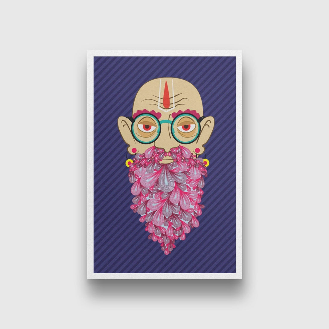 vibrant sadhu Painting - Meri Deewar 2 : 3 Vertical Premium Wall Art Canvas by MeriDeewar