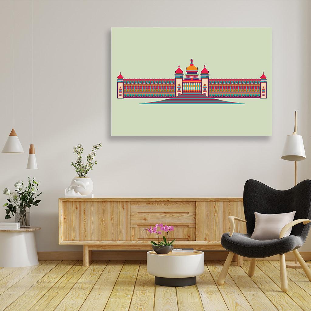 Vidhan Sabha painting 3 : 2 Horizontal Premium Wall Art Canvas by MeriDeewar