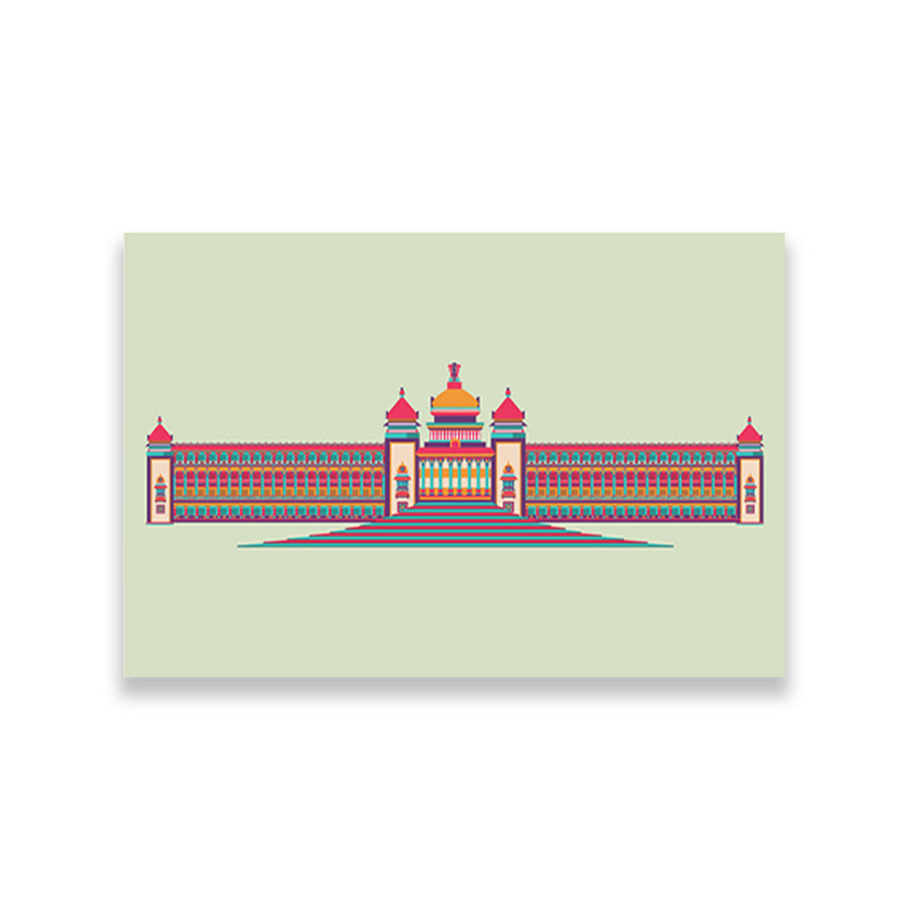 Vidhan Sabha painting 3 : 2 Horizontal Premium Wall Art Canvas by MeriDeewar